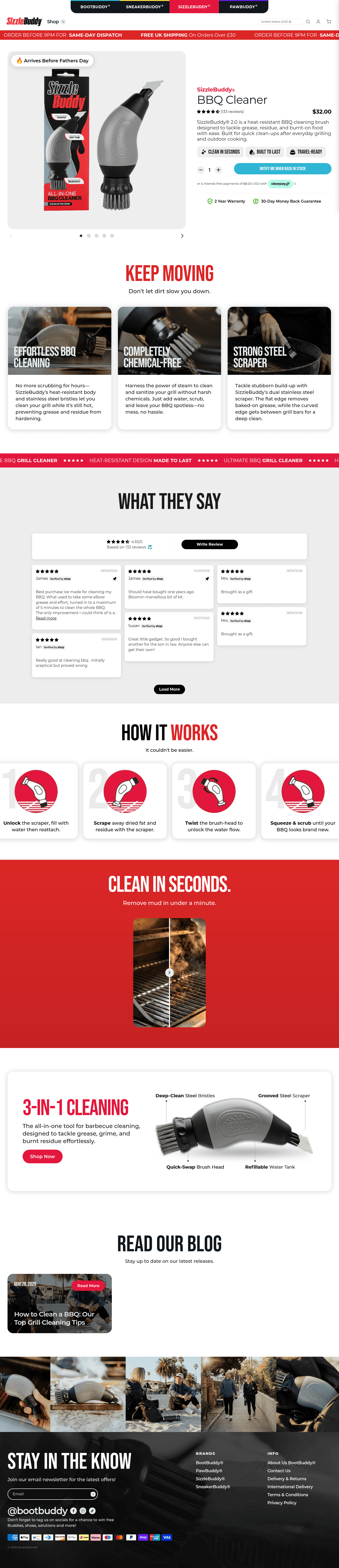 Boot Buddy landing page