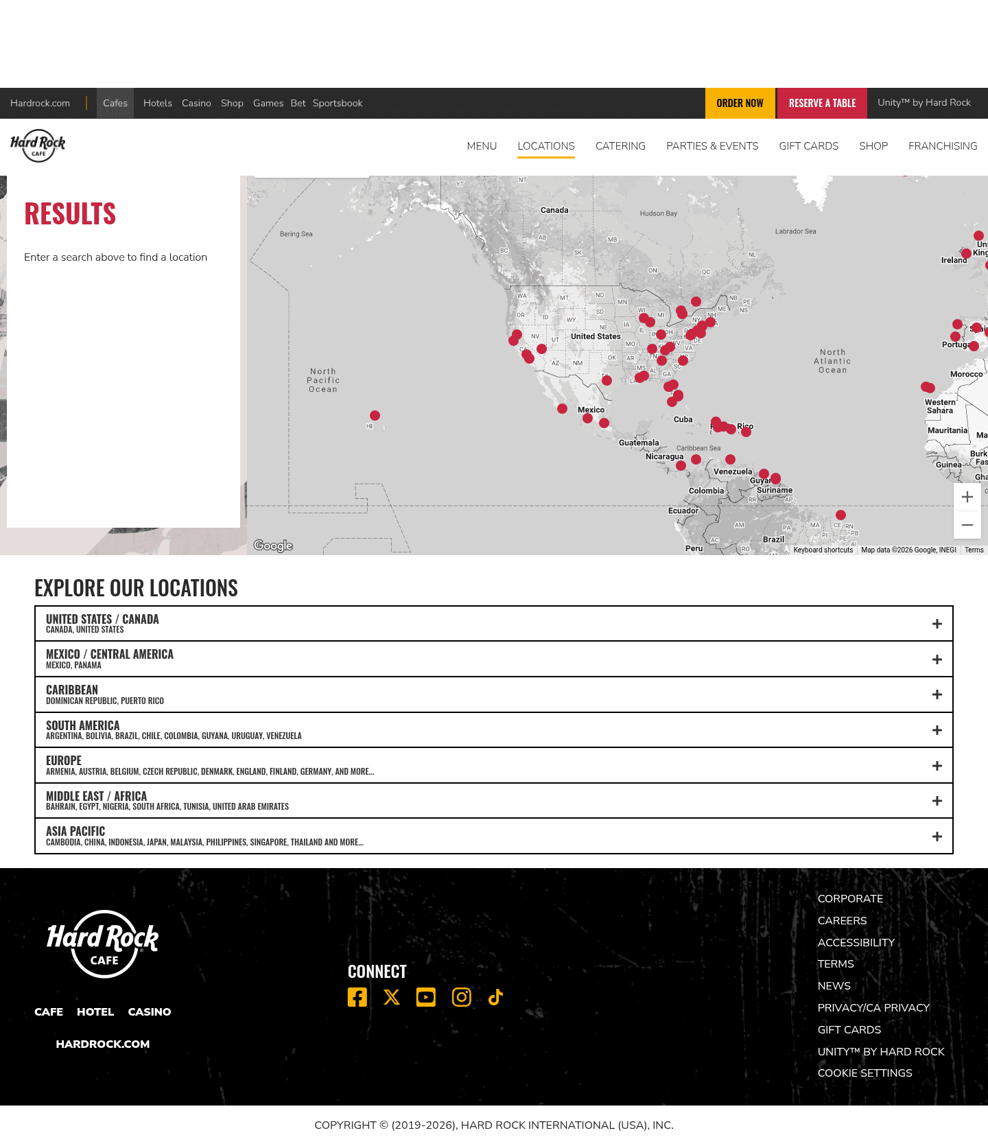 Hard Rock Hotel & Casino Ottawa landing page