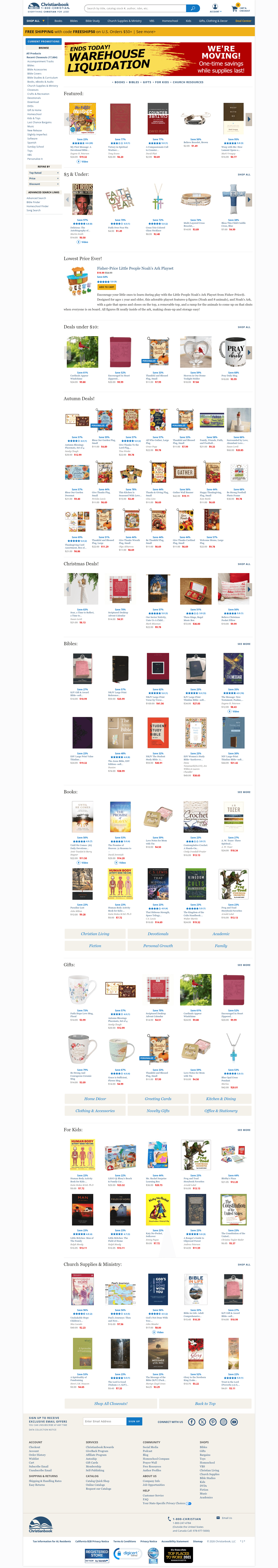 CHRISTIANBOOK LLC landing page