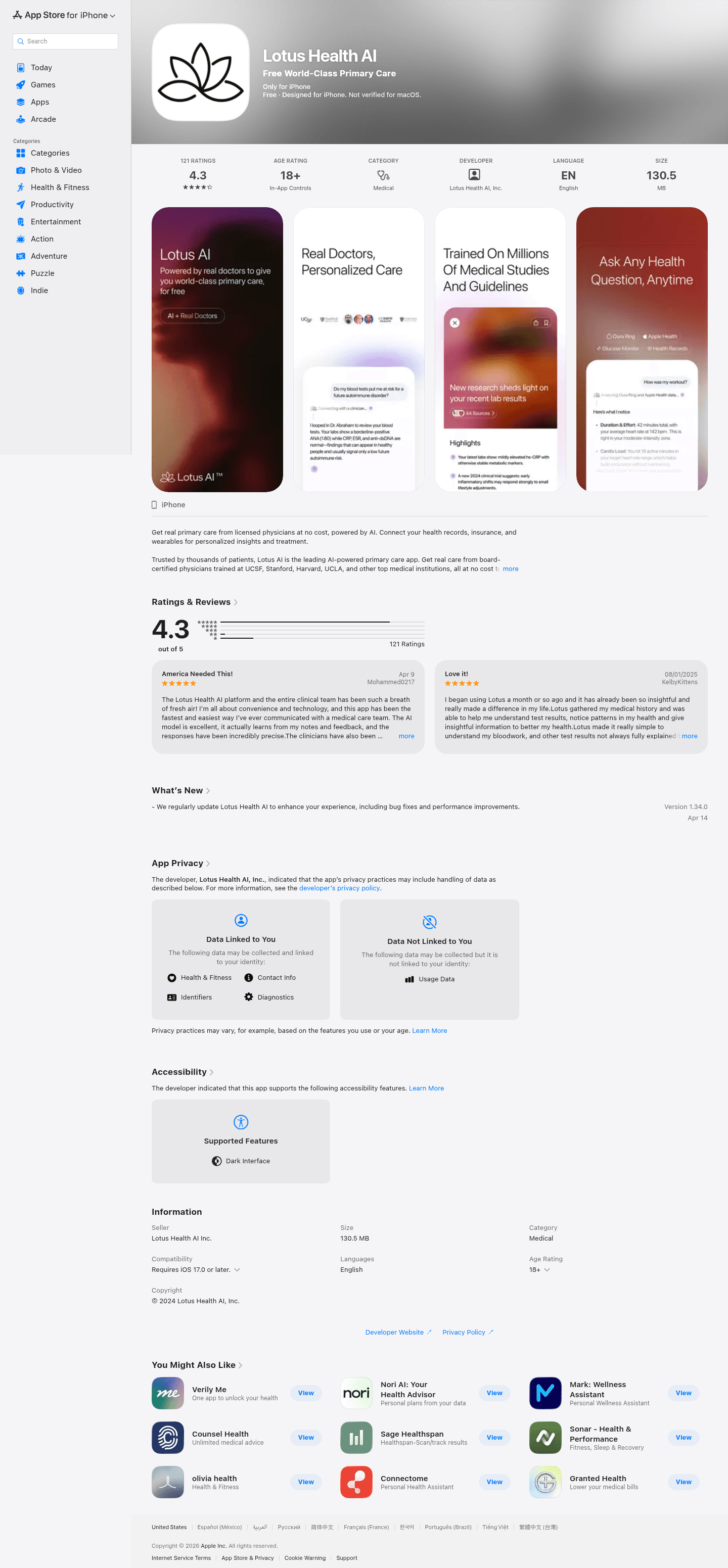 Lotus Health AI landing page