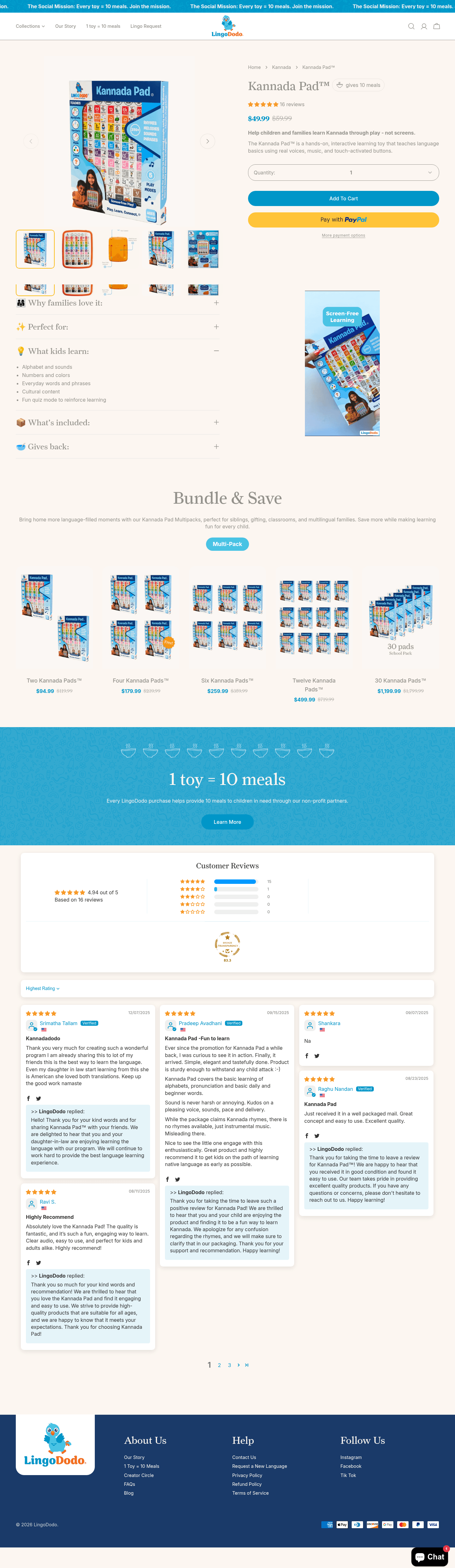 LingoDodo landing page