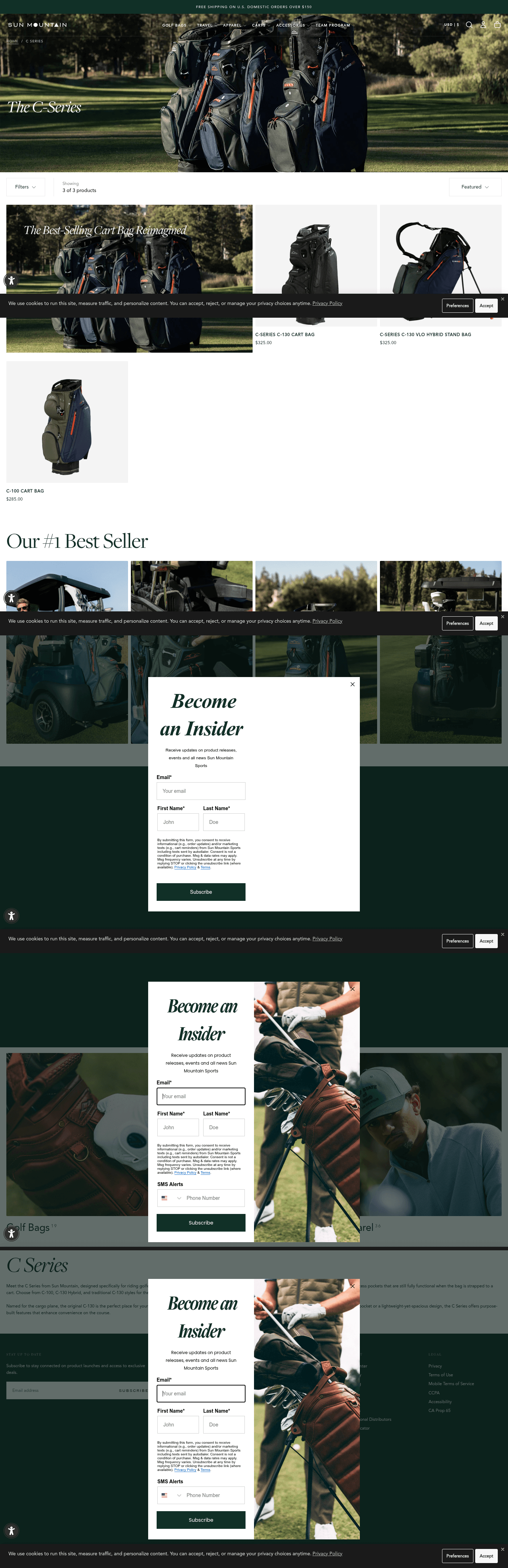 Sun Mountain Sports landing page