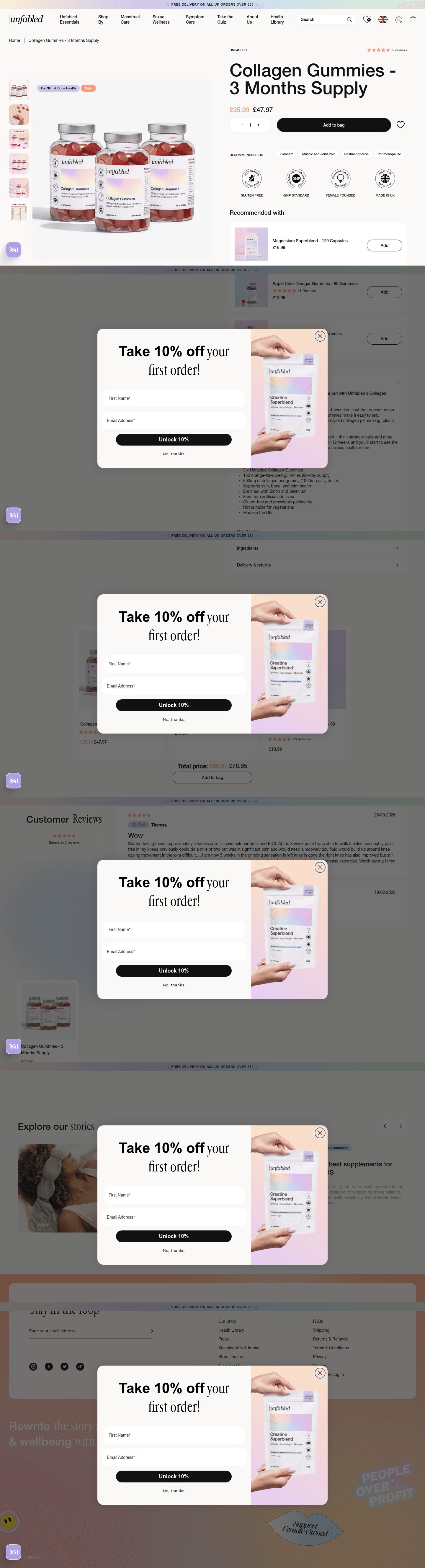 Unfabled landing page