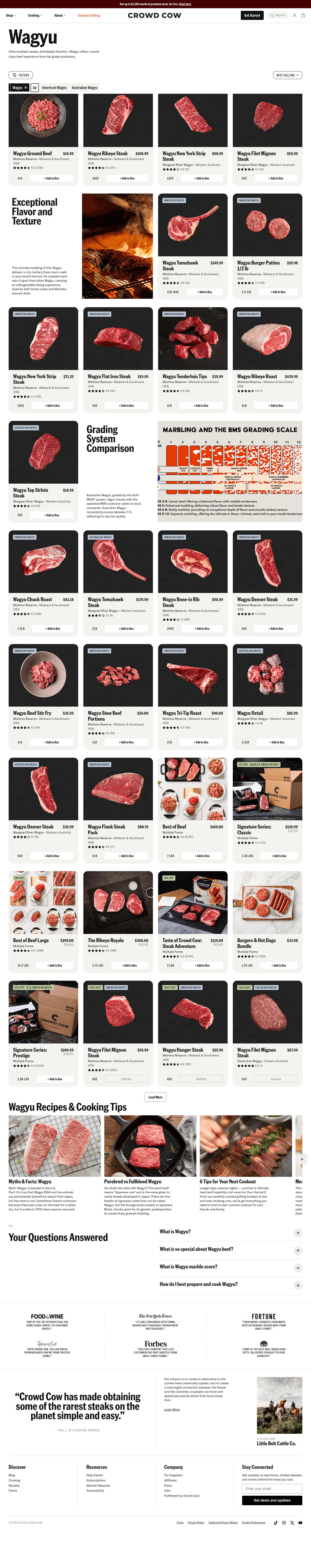 Crowd Cow landing page