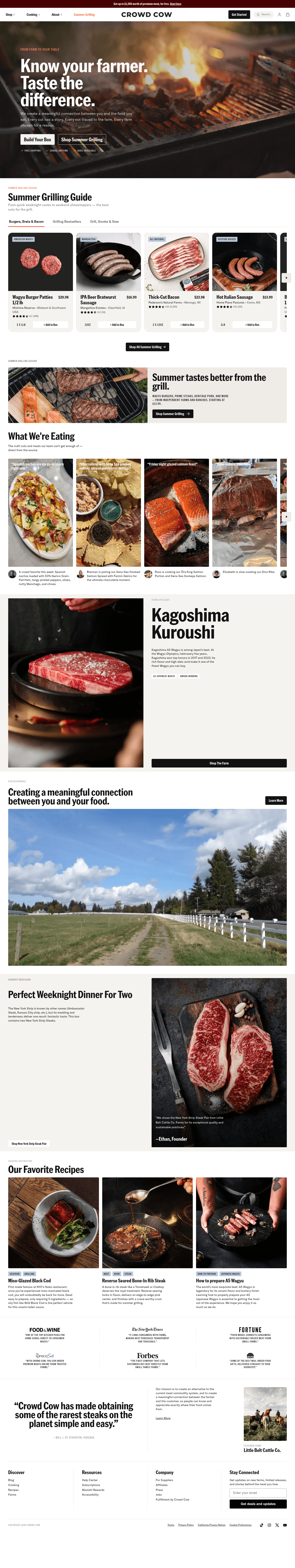 Crowd Cow landing page