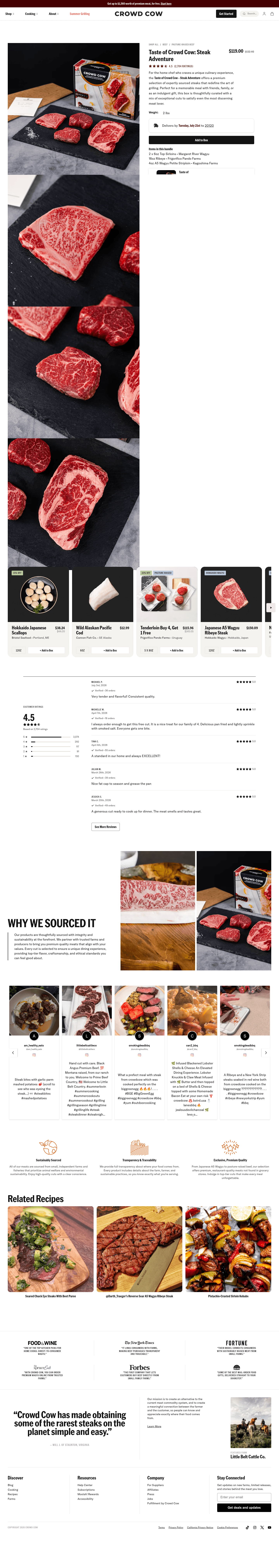 Crowd Cow landing page