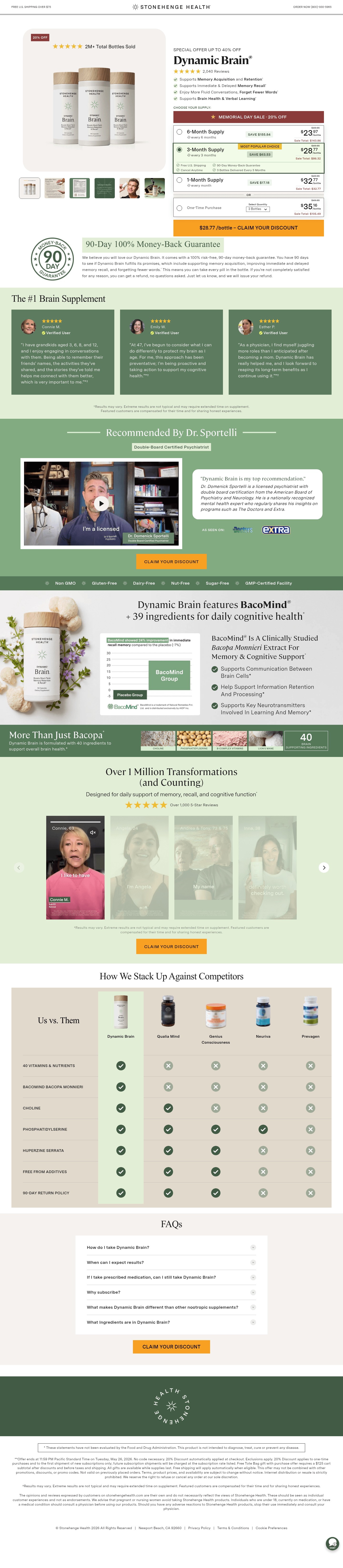 Stonehenge Health landing page