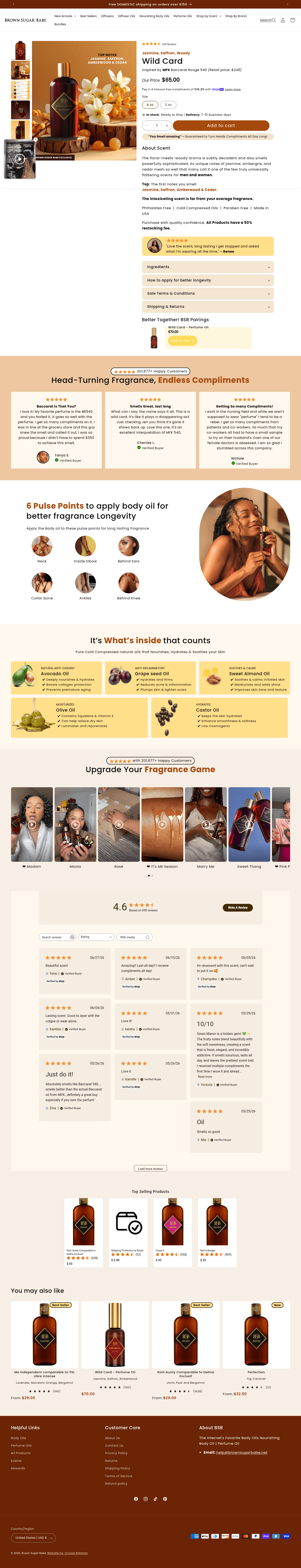 Brown Sugar Babe landing page