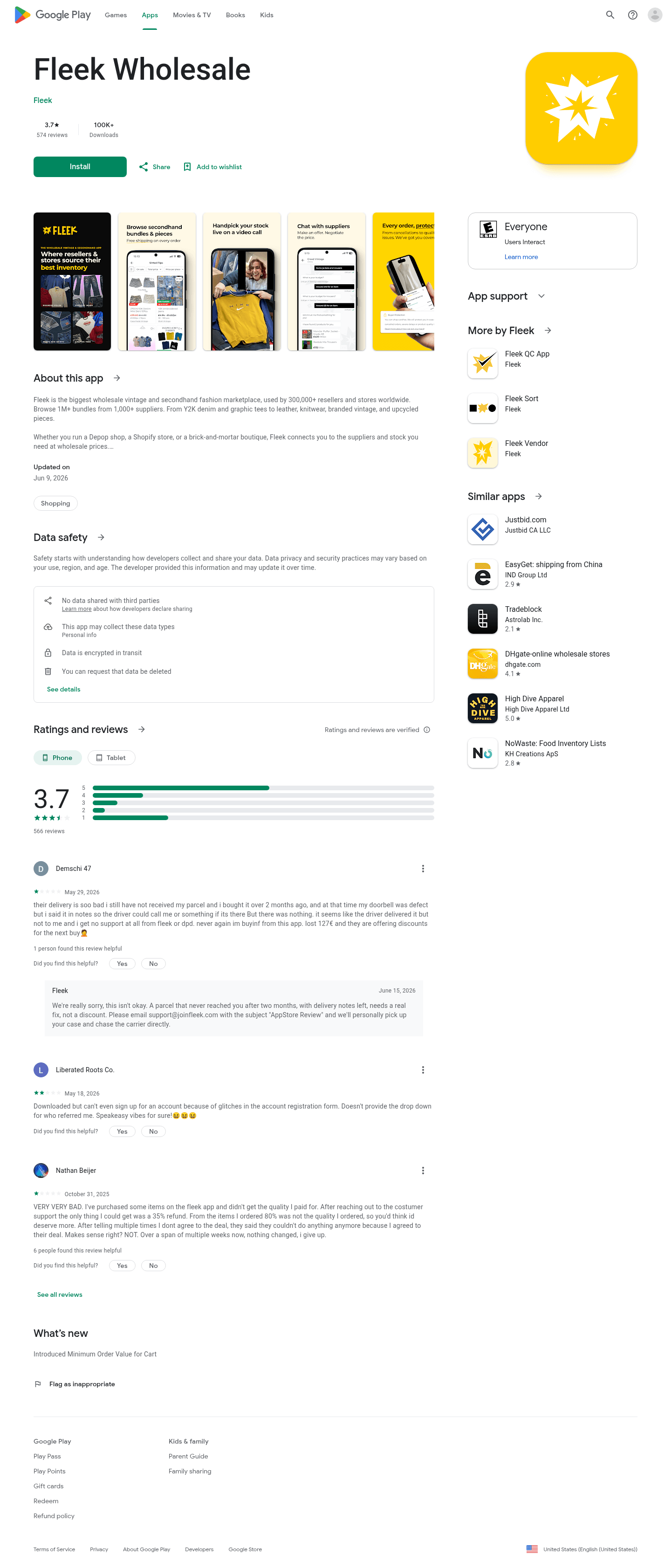 Fleek landing page