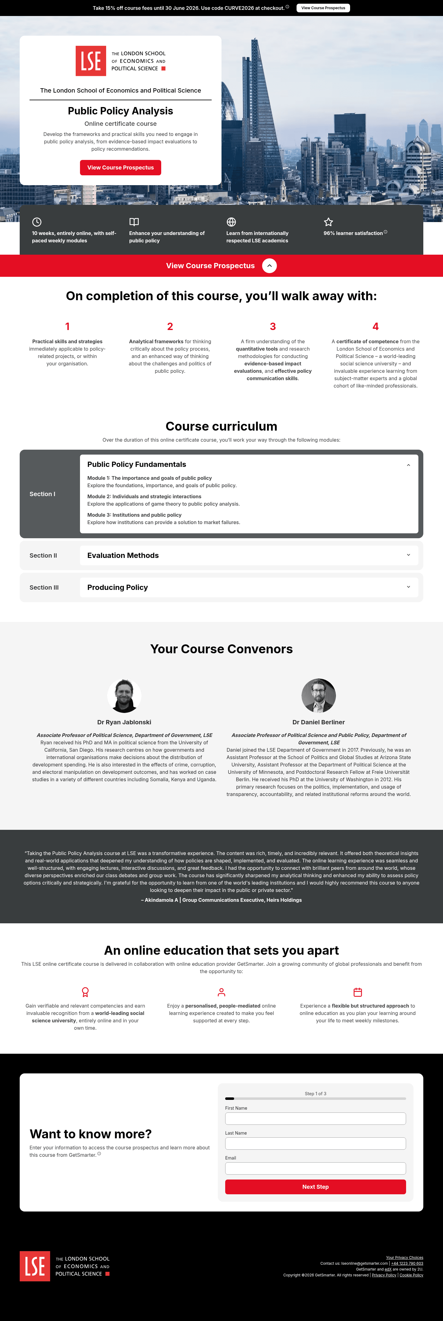The London School of Economics and Political Science (LSE) landing page