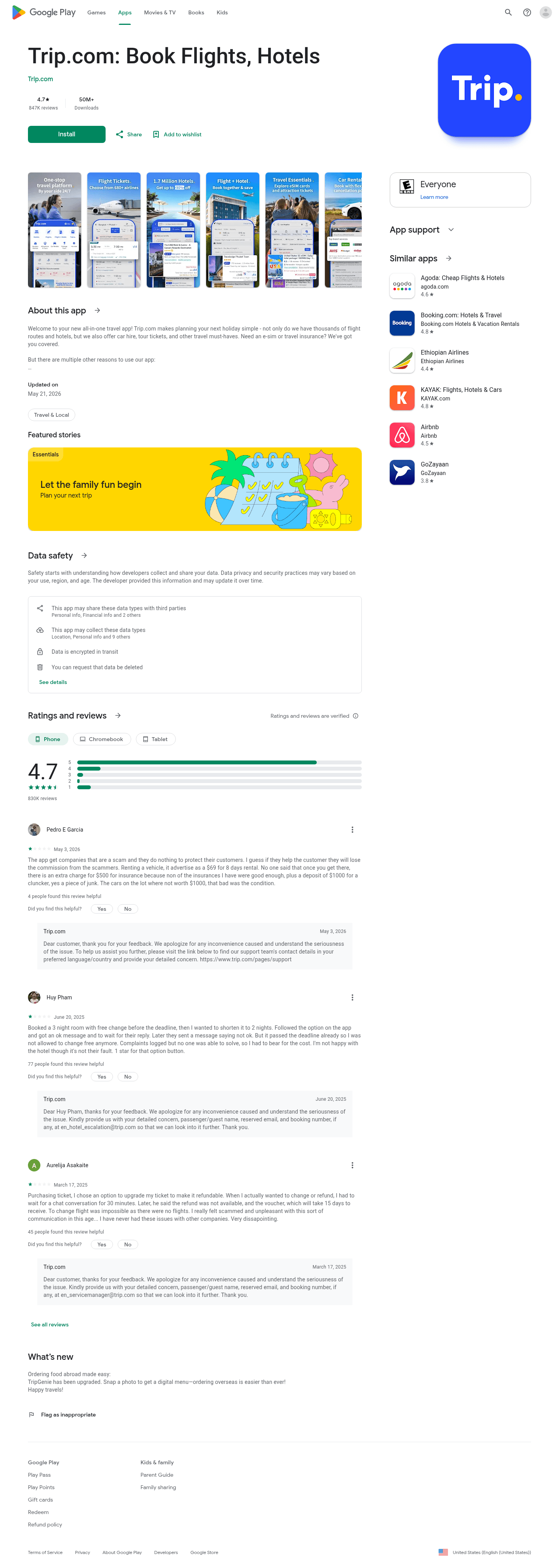 Trip.com Group landing page
