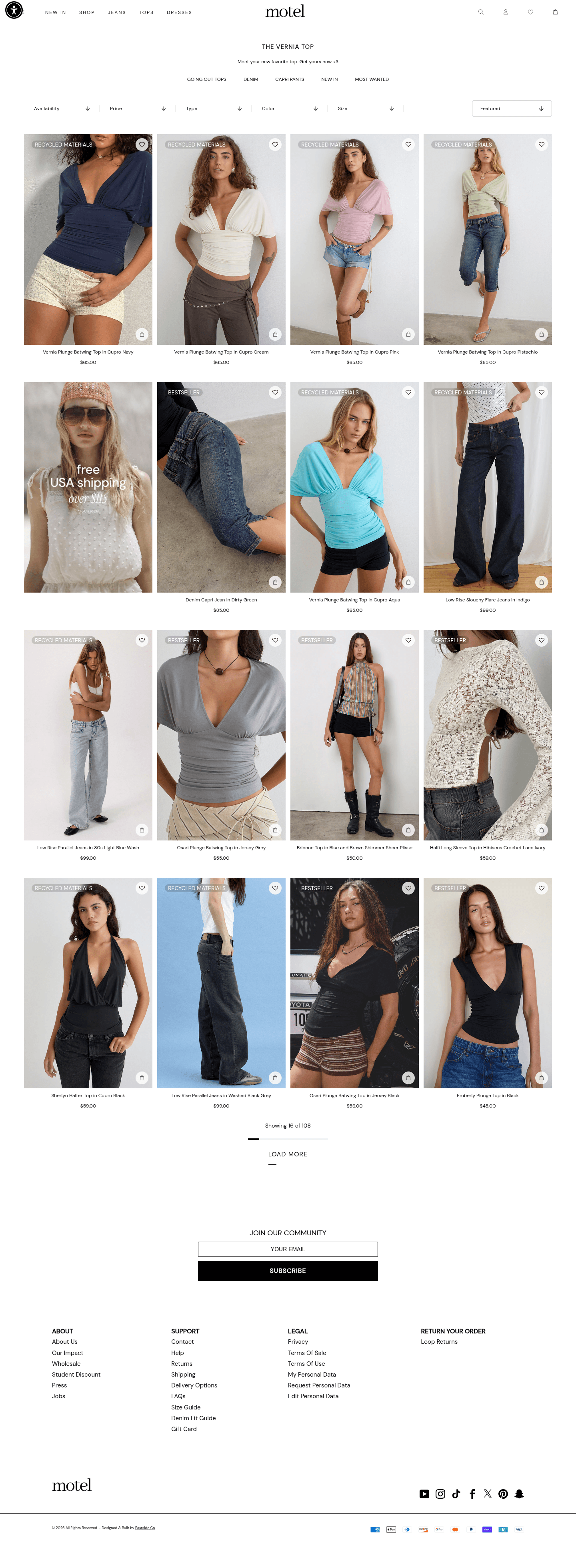 Motel Rocks landing page