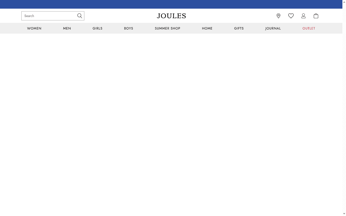 Joules landing page