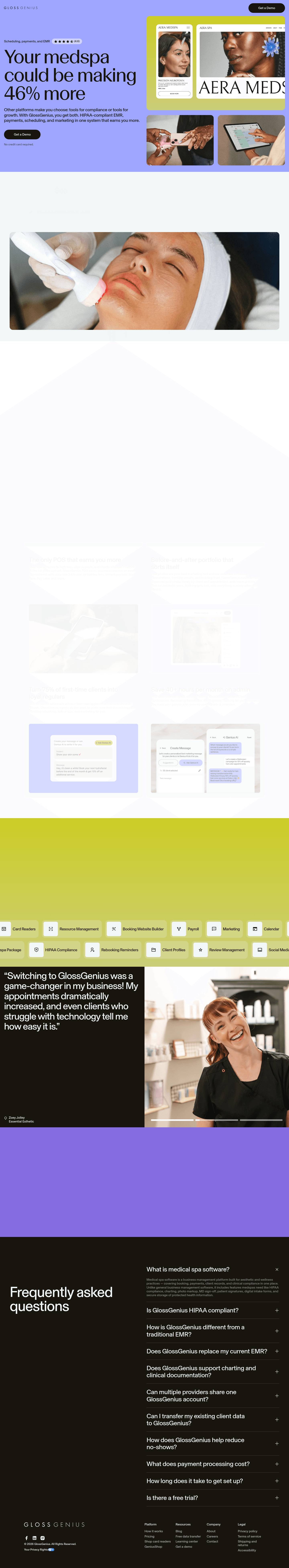 Genius AI landing page