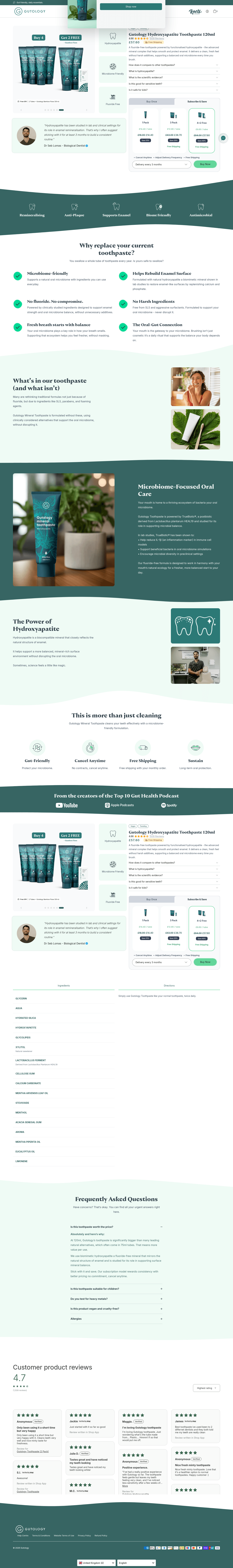 Gutology landing page