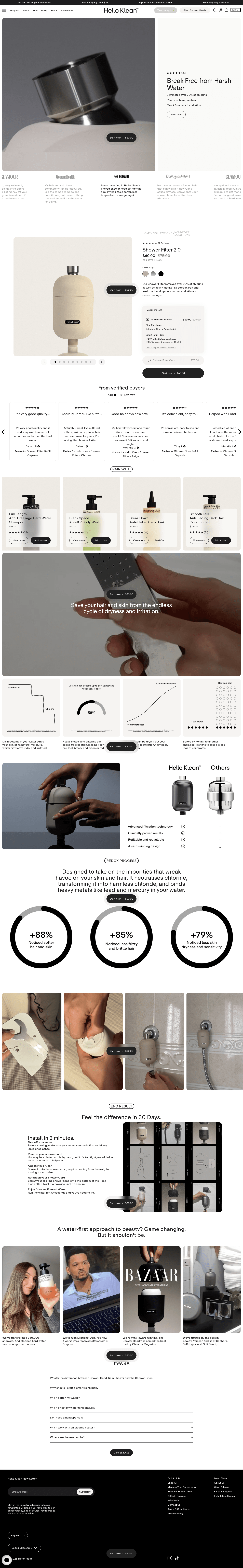 Hello Klean landing page