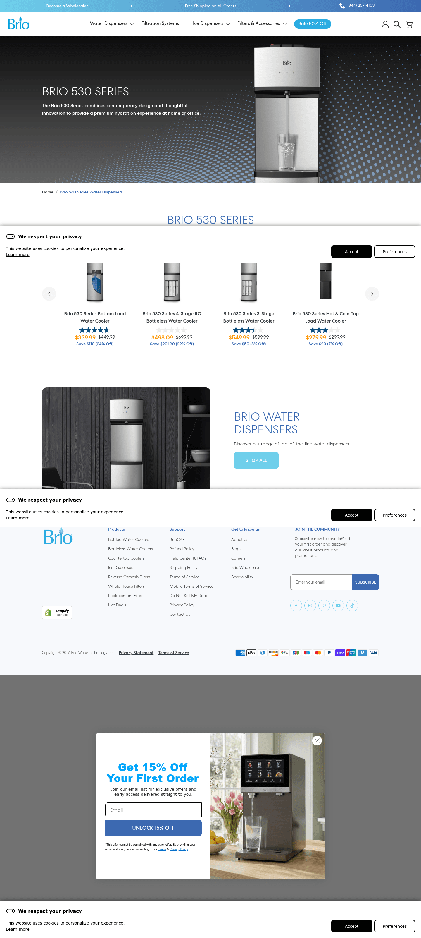 Brio Water Technology, Inc. landing page