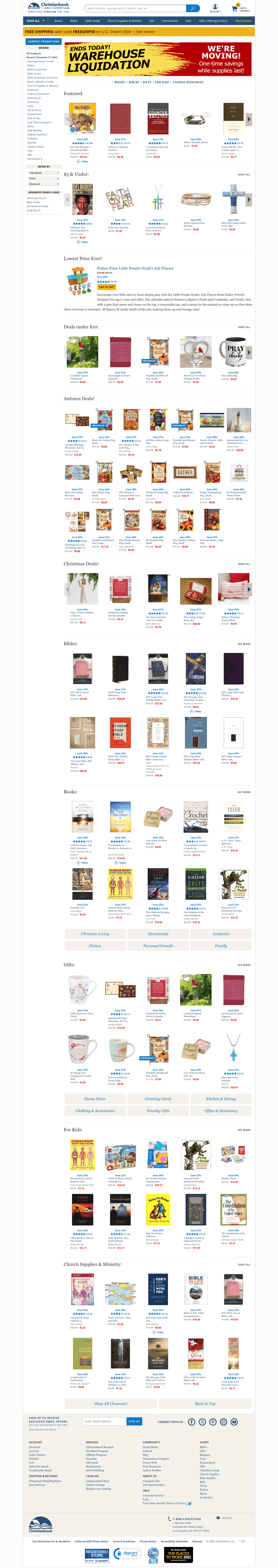 Christianbook landing page