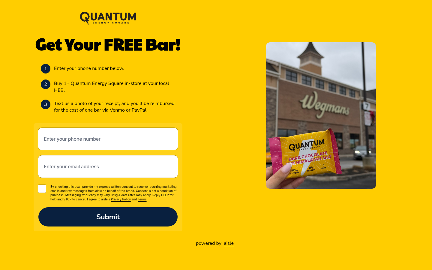 Quantum Energy Square landing page