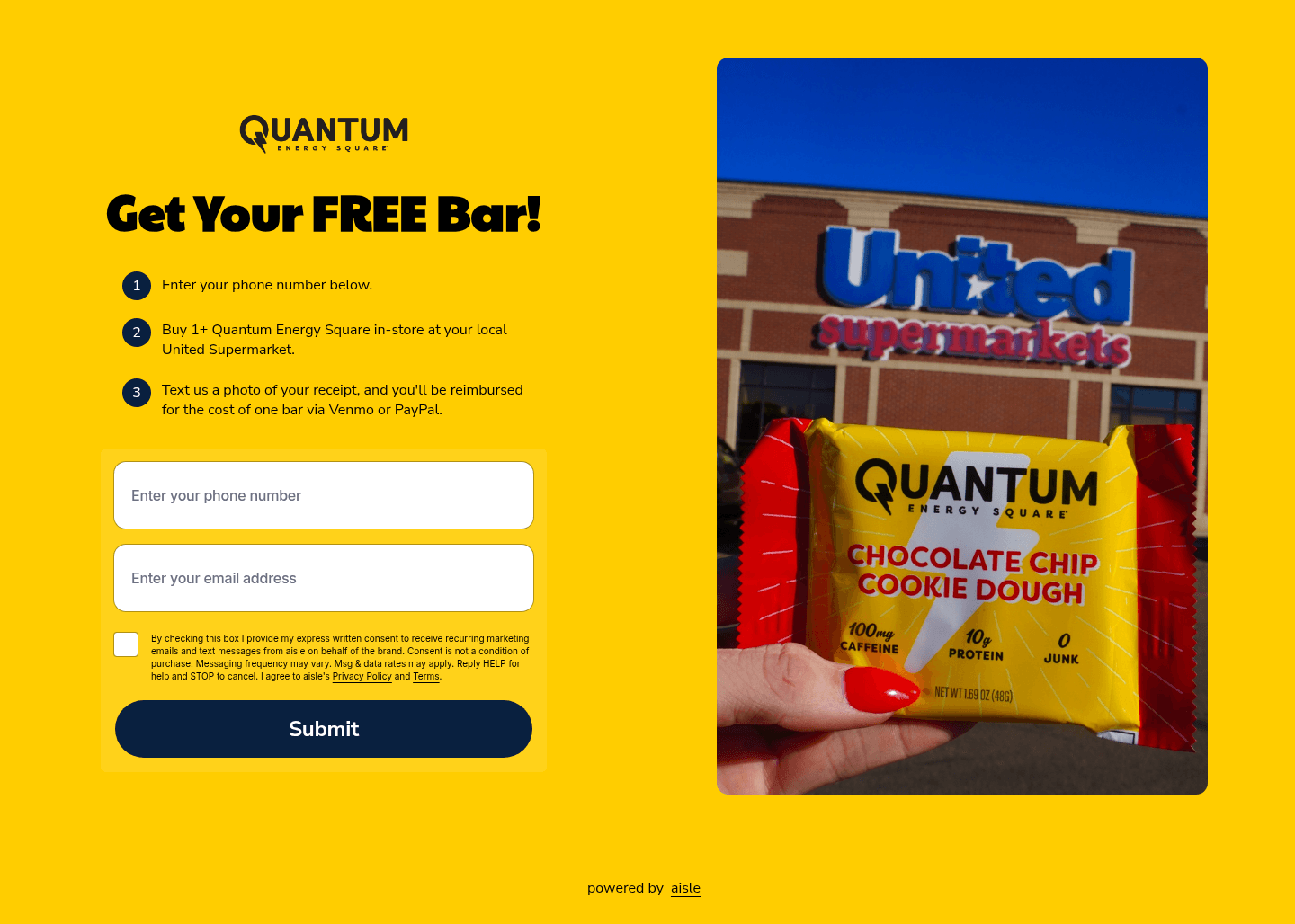 Quantum Energy Square landing page