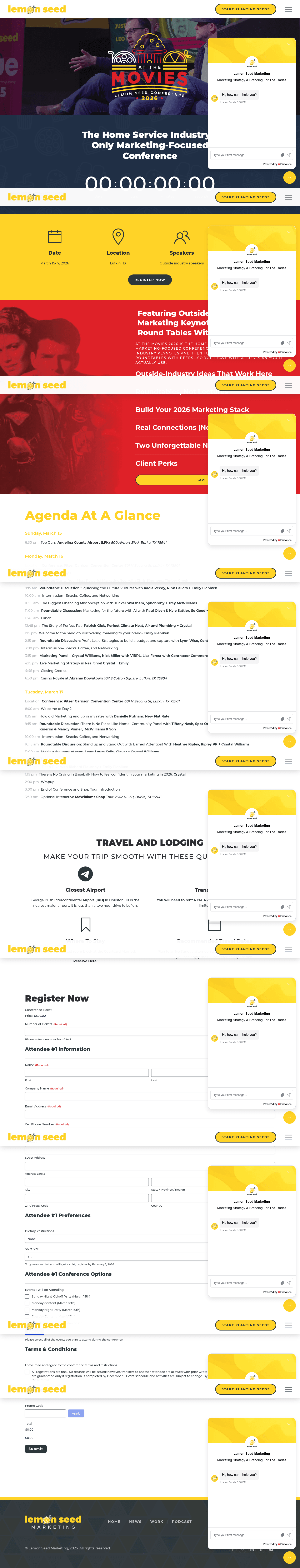 Lemon Seed Marketing landing page