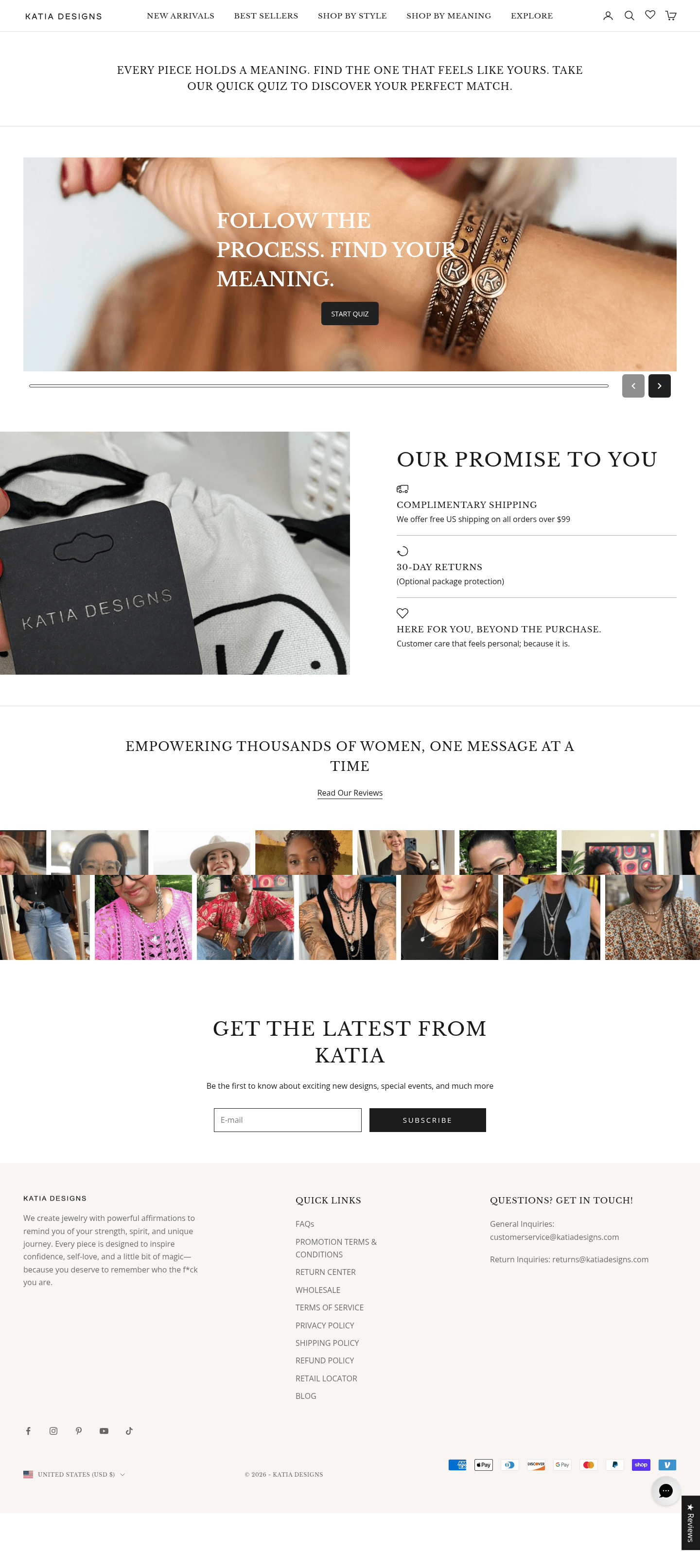 Katia Designs LLC landing page