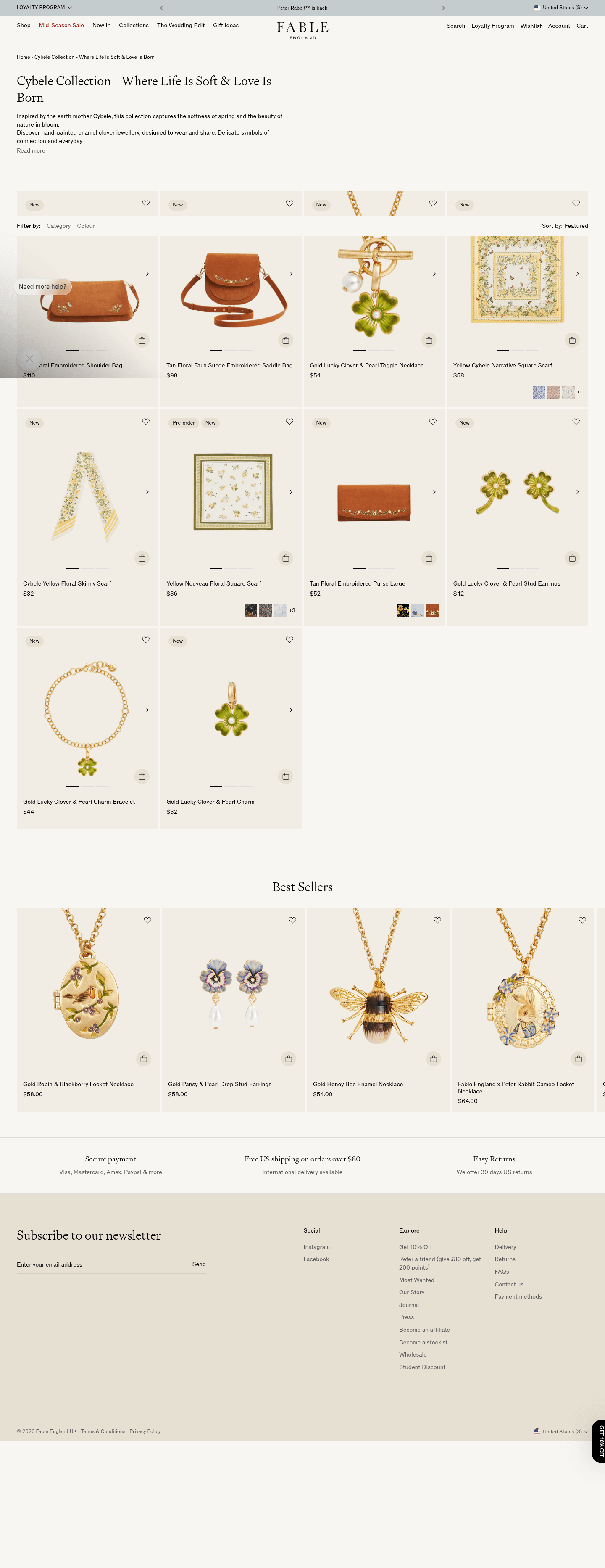 Fable England landing page