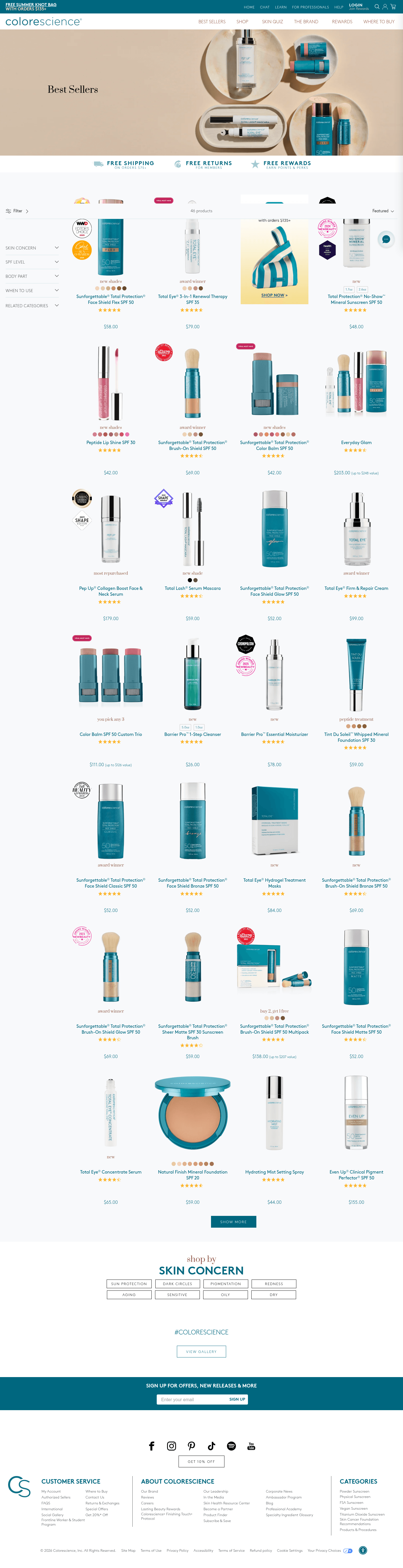 Colorescience landing page