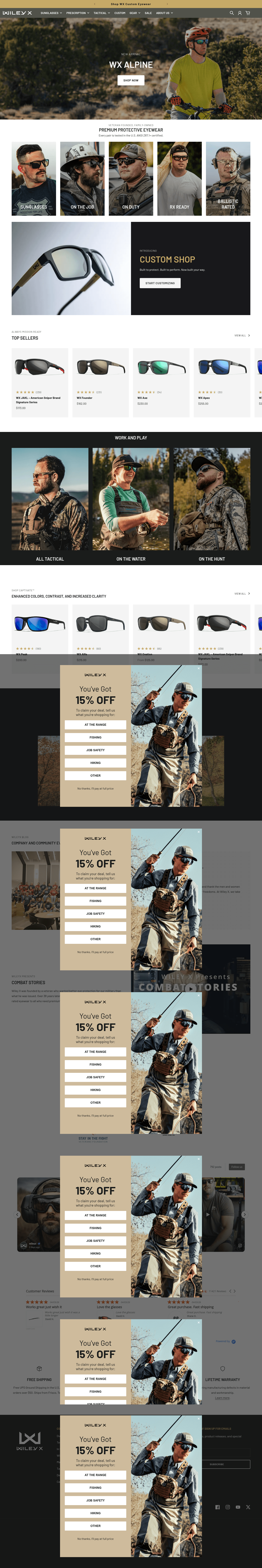 WILEY X INC landing page