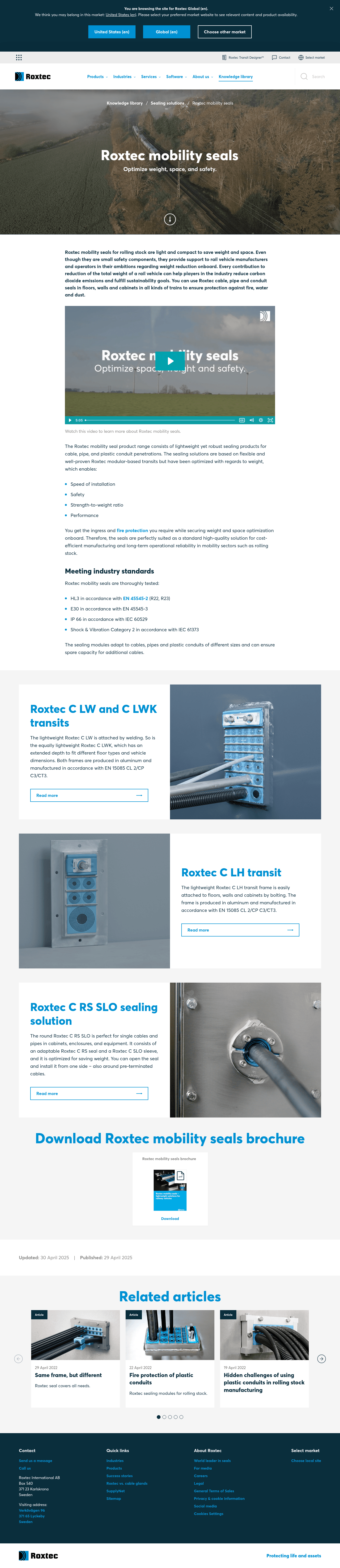 Roxtec Group landing page