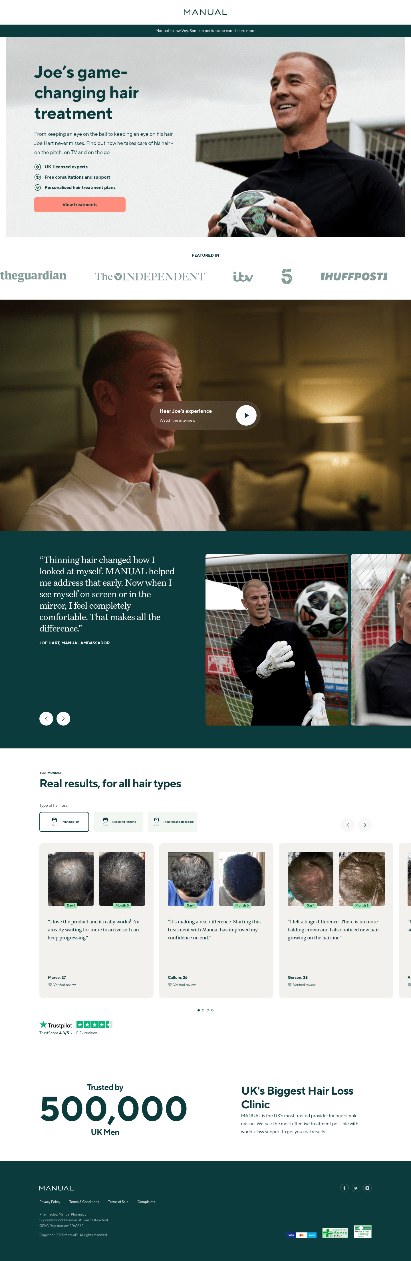 MANUAL landing page