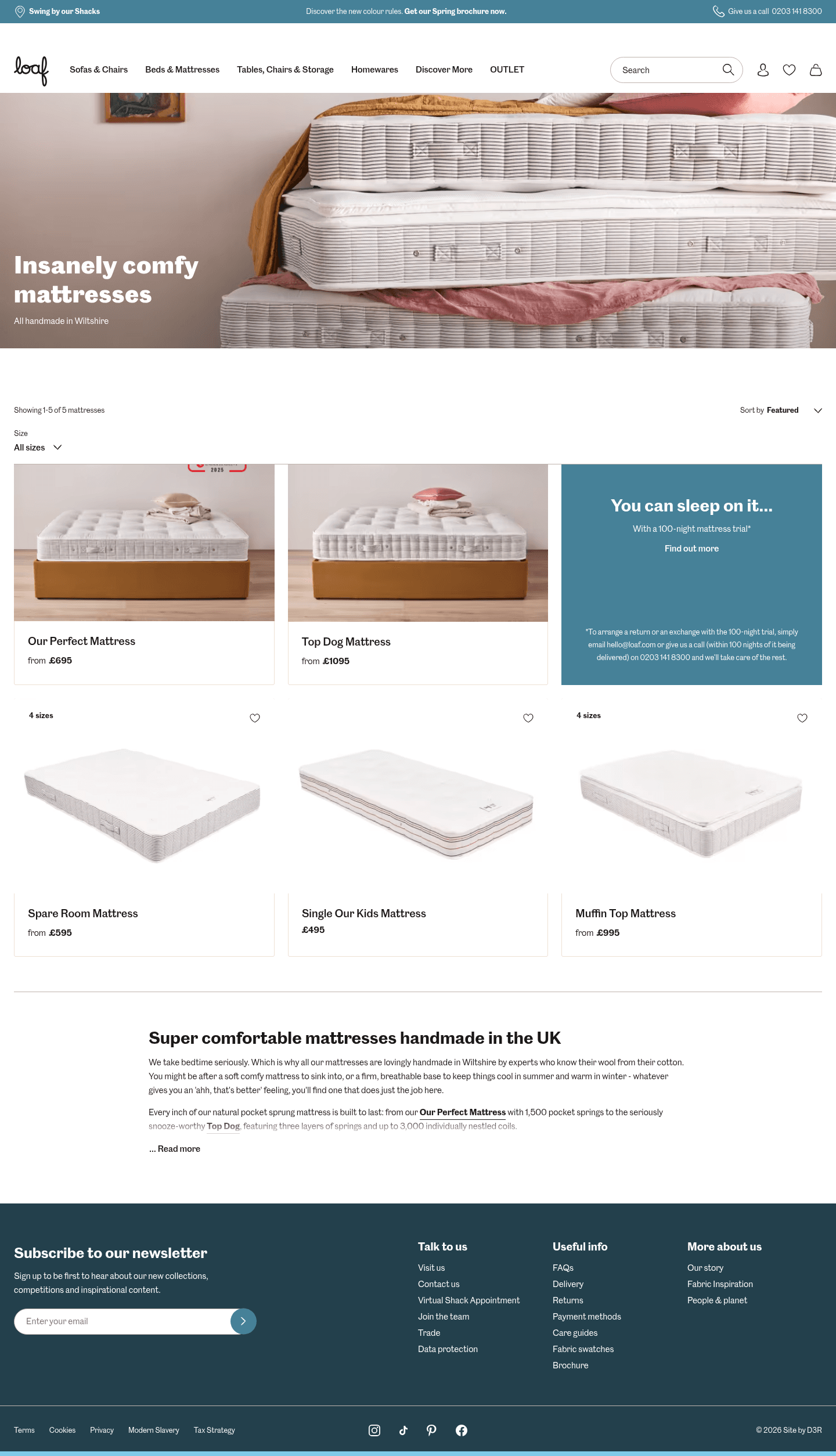 Loaf landing page