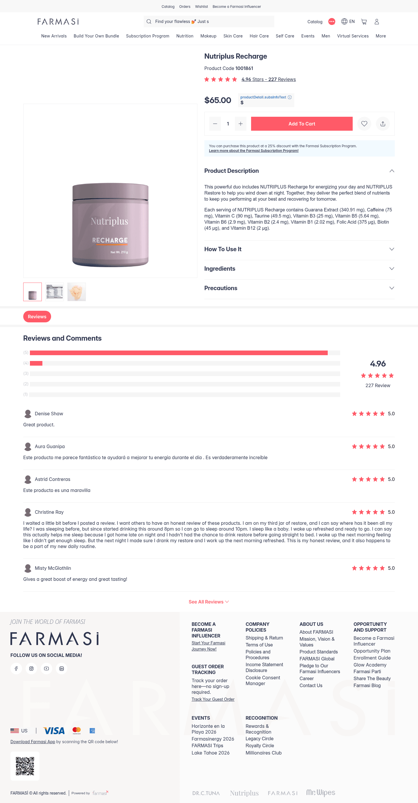 Farmasi landing page