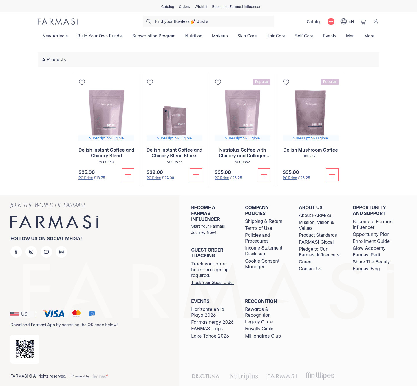 Farmasi landing page