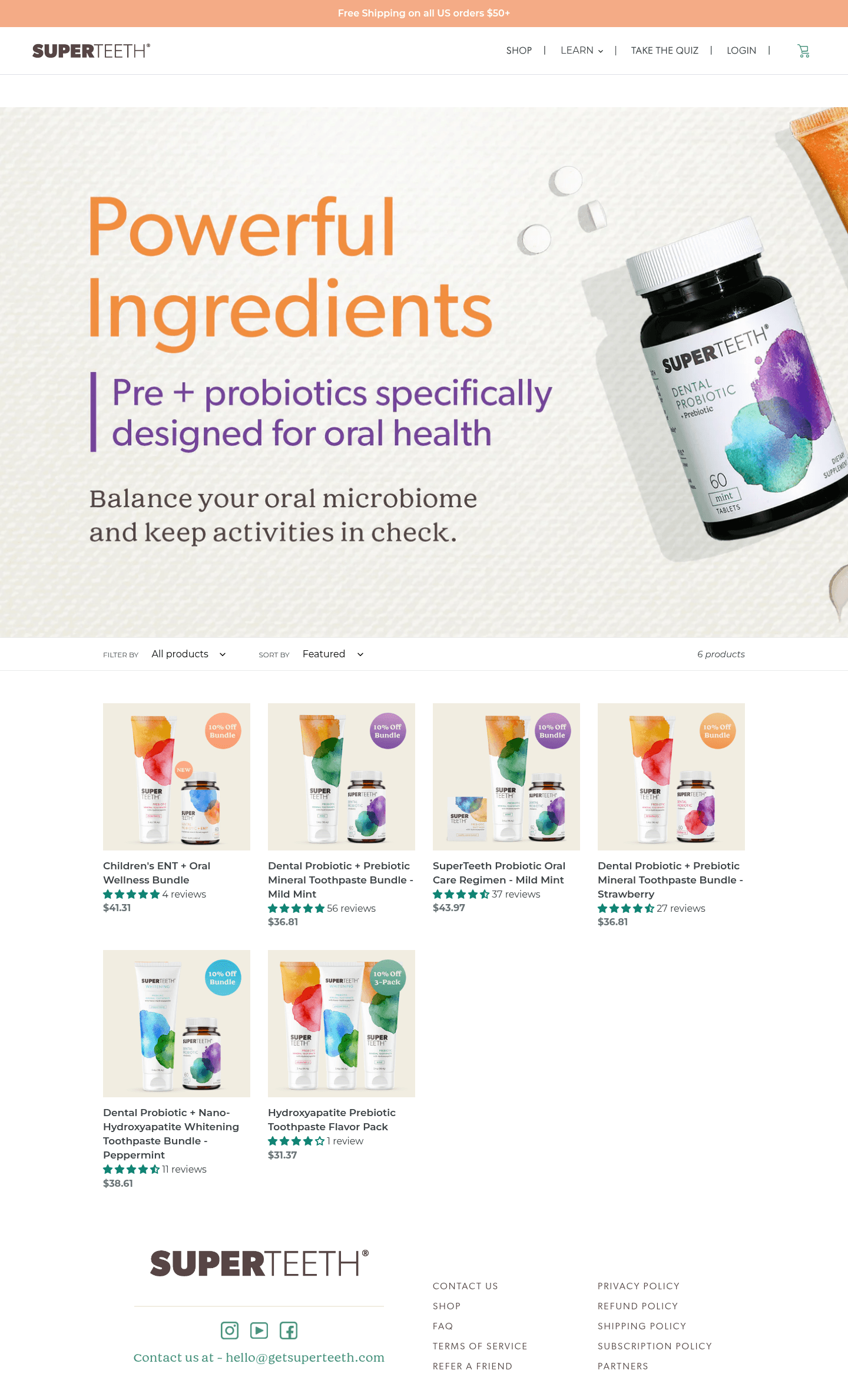 SuperTeeth landing page