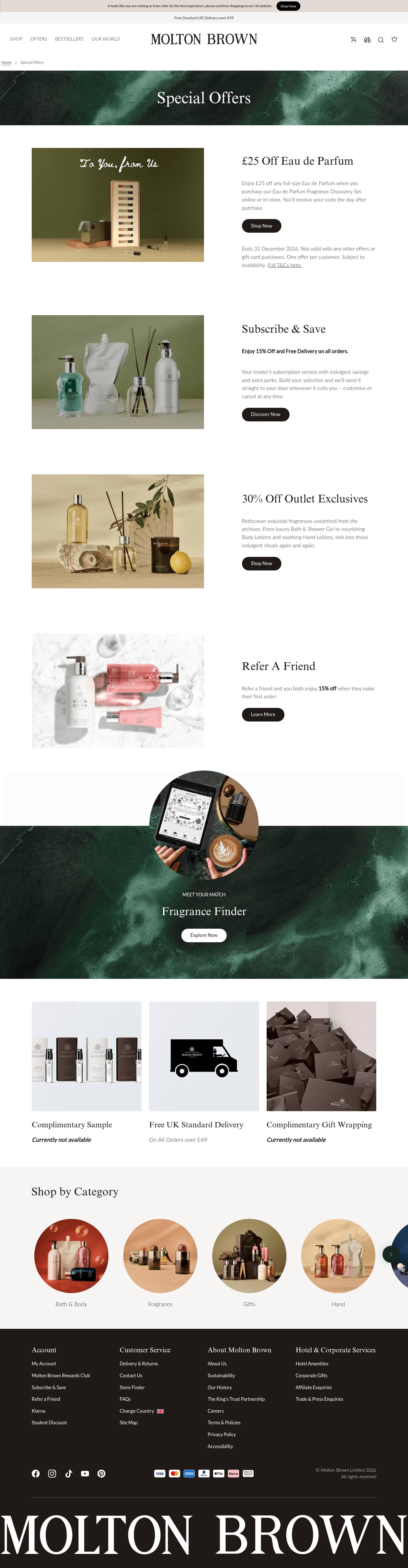 Molton Brown landing page