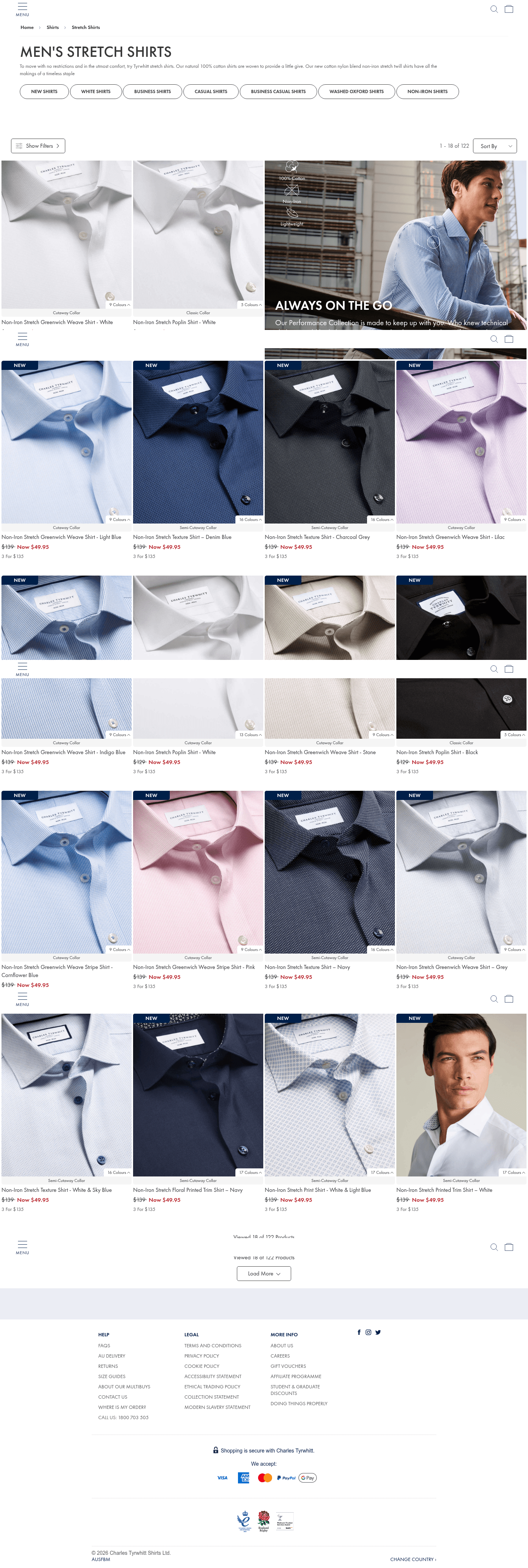 Charles Tyrwhitt landing page