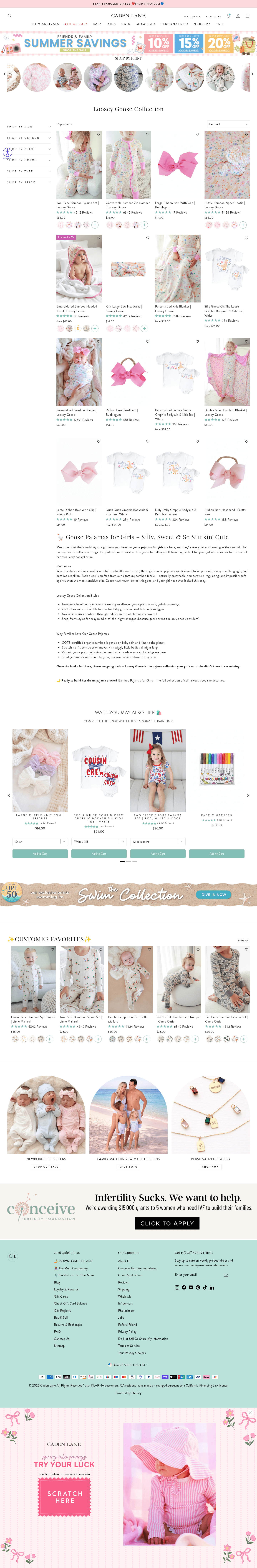 Caden Lane landing page