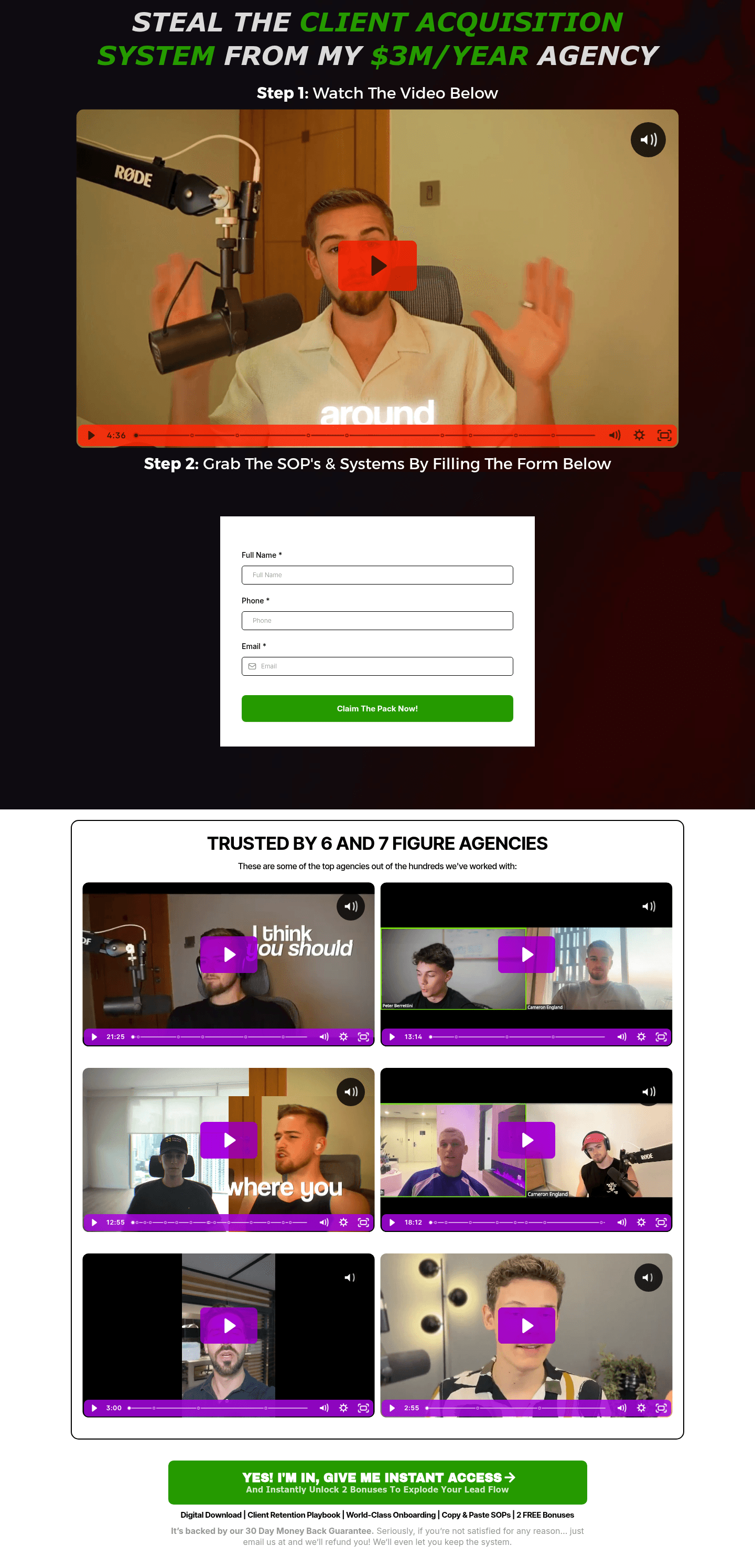 License & Scale landing page