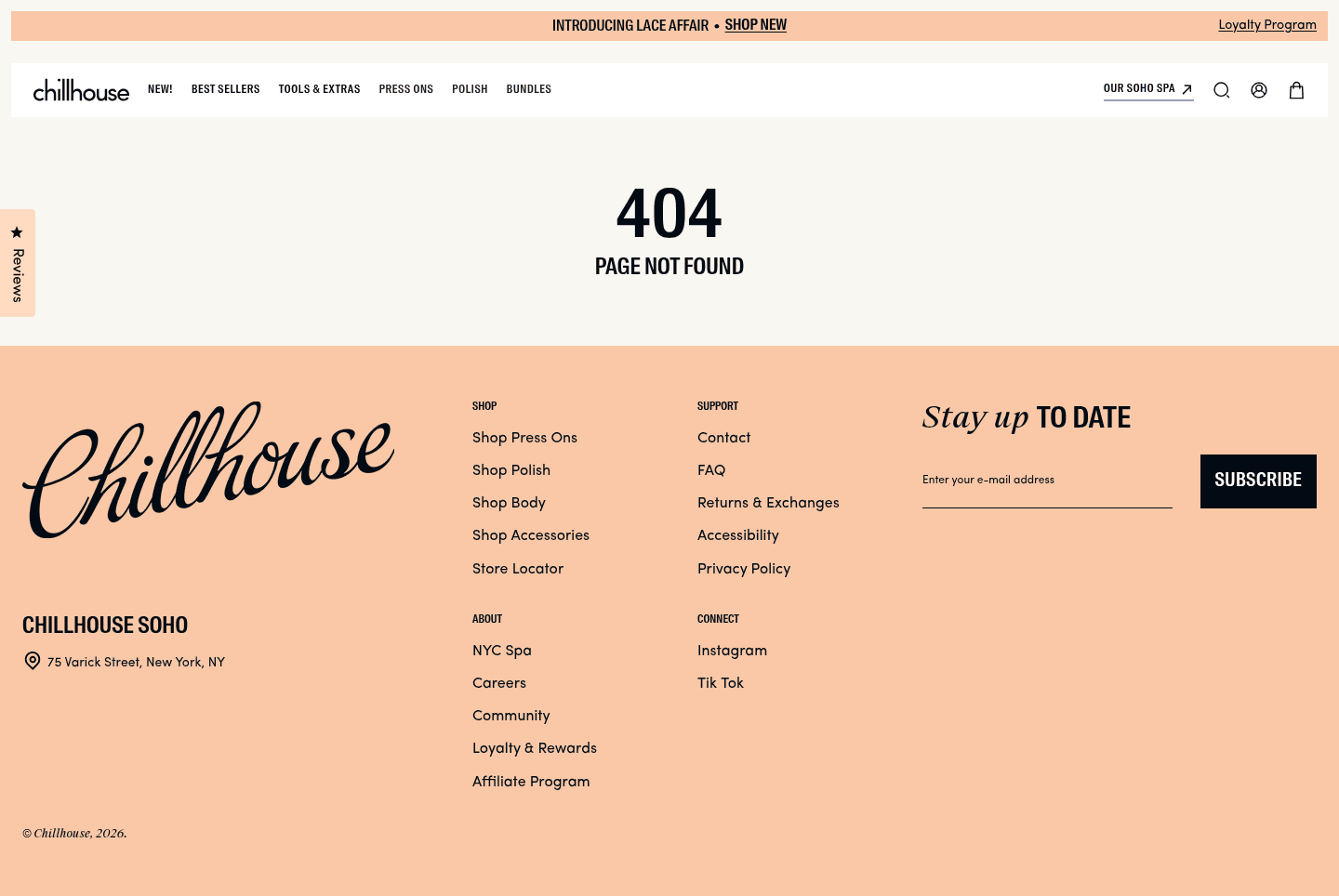 Chillhouse landing page
