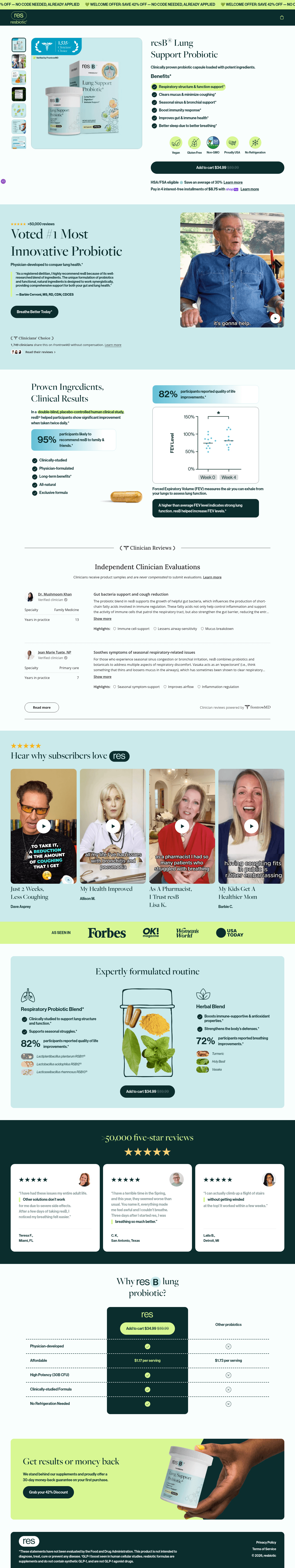 resbiotic landing page