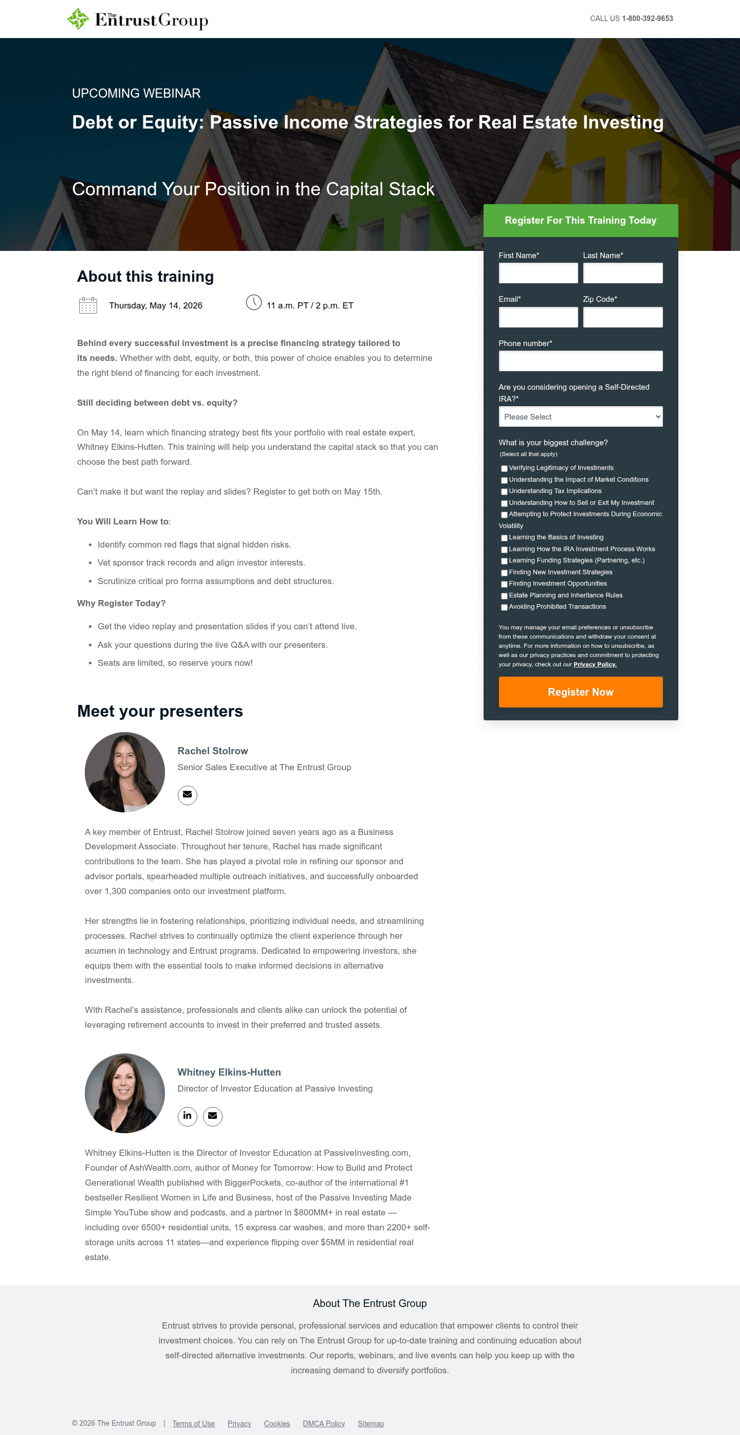 The Entrust Group landing page