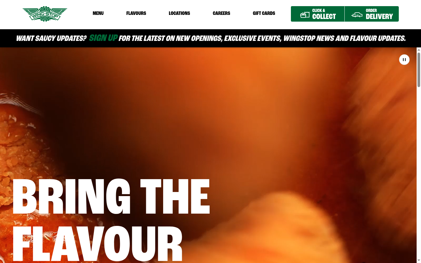 WINGSTOP UK (Lemon Pepper Holdings Ltd) landing page