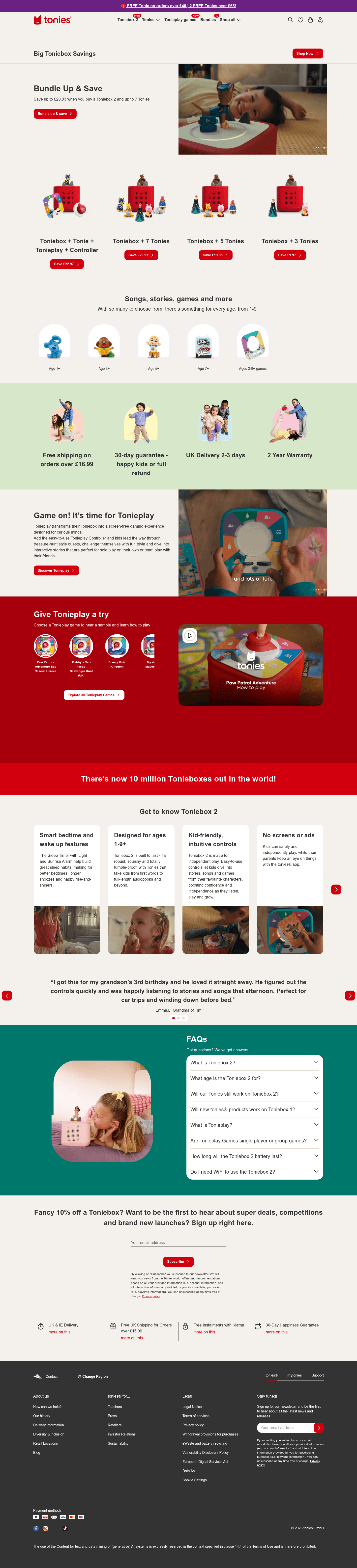 tonies GmbH landing page
