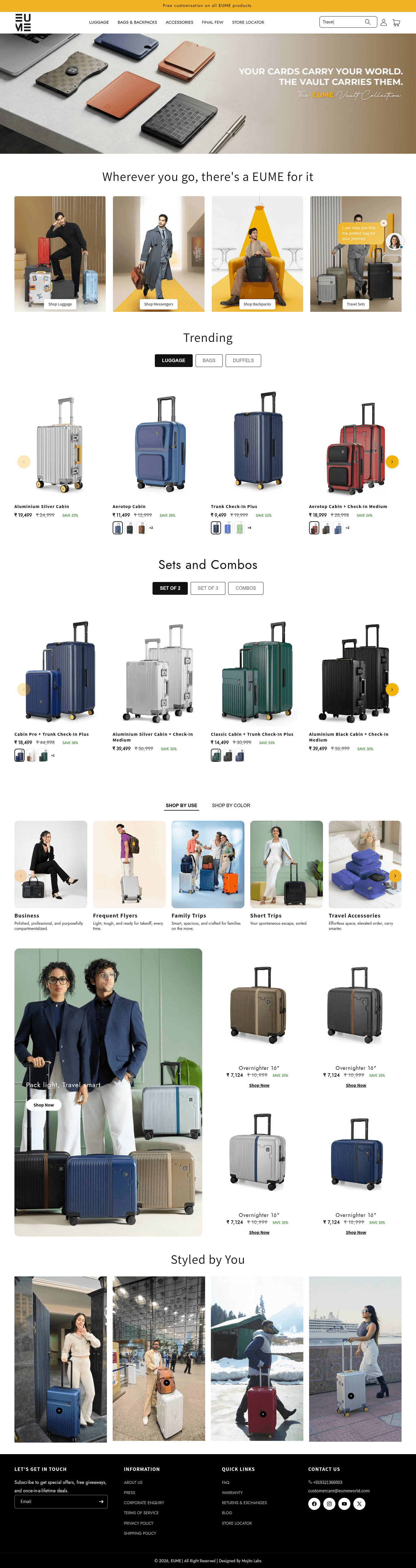 Eume landing page