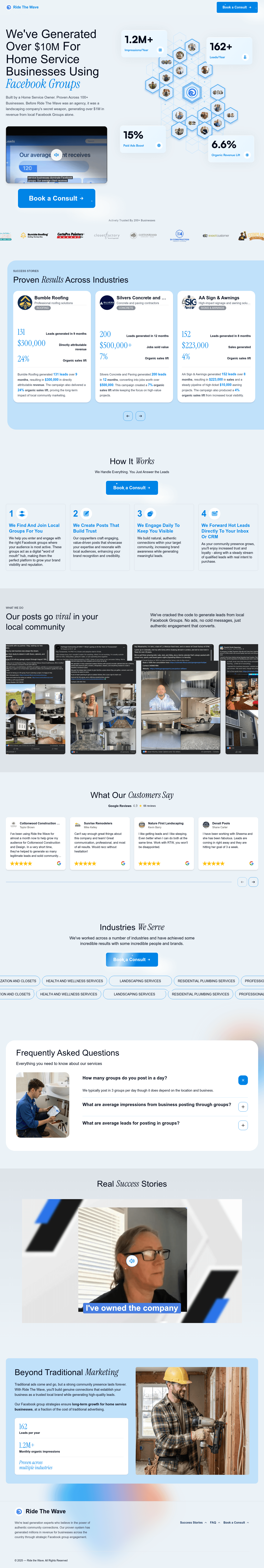 Ride The Wave landing page