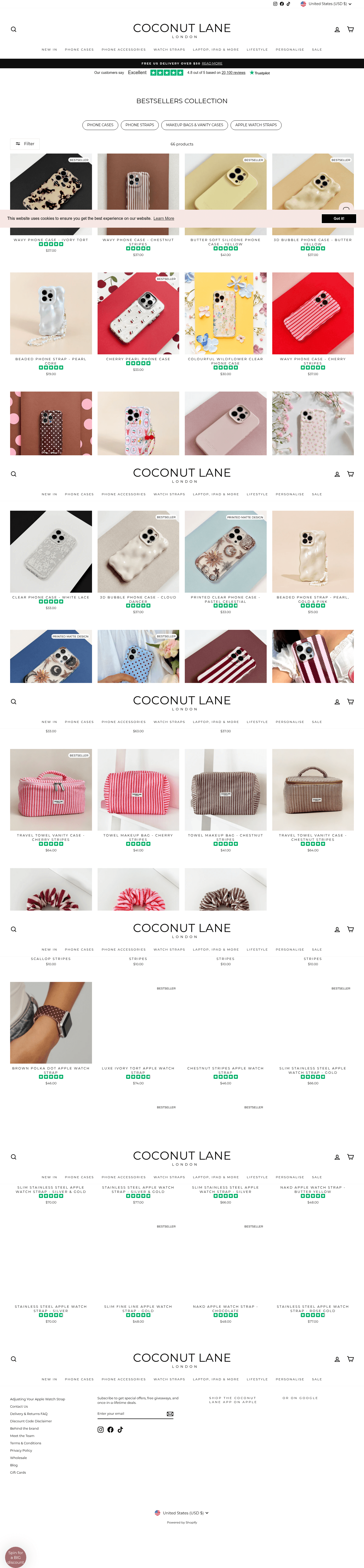Coconut Lane landing page