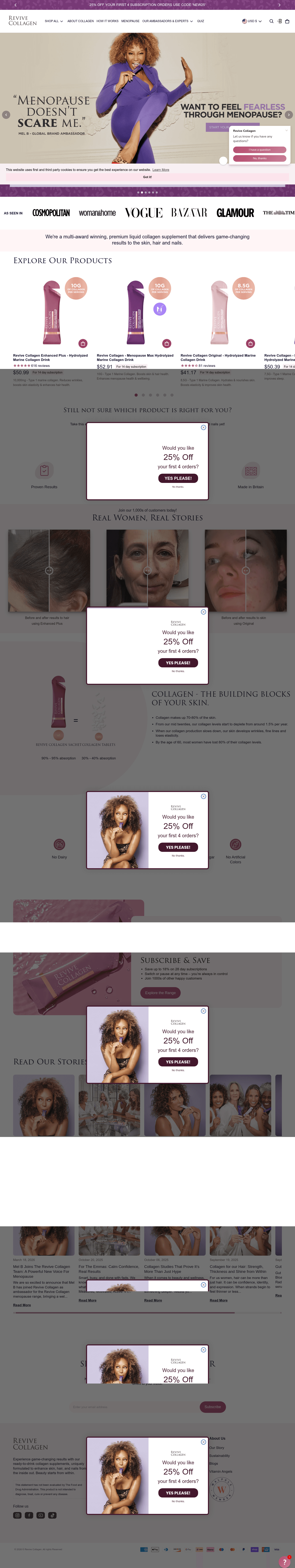 Revive Collagen landing page