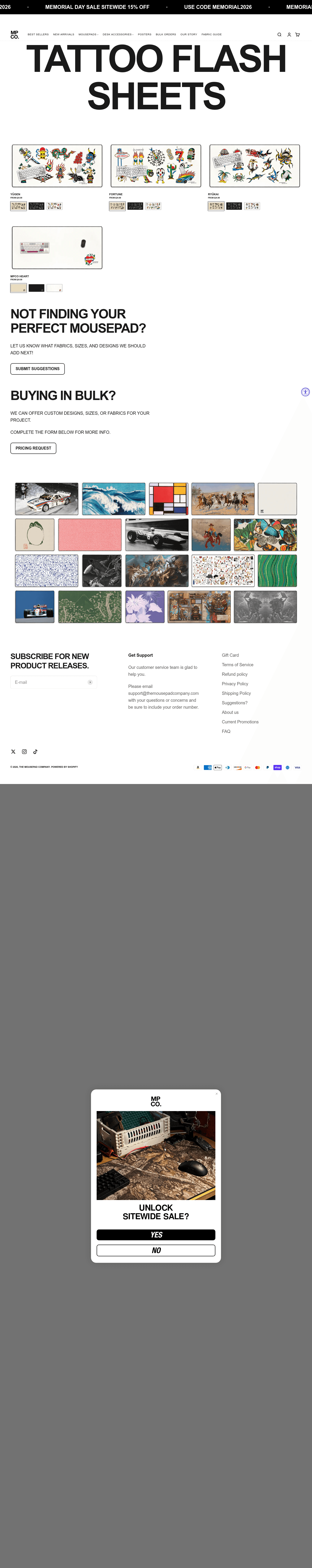 The Mousepad Company landing page
