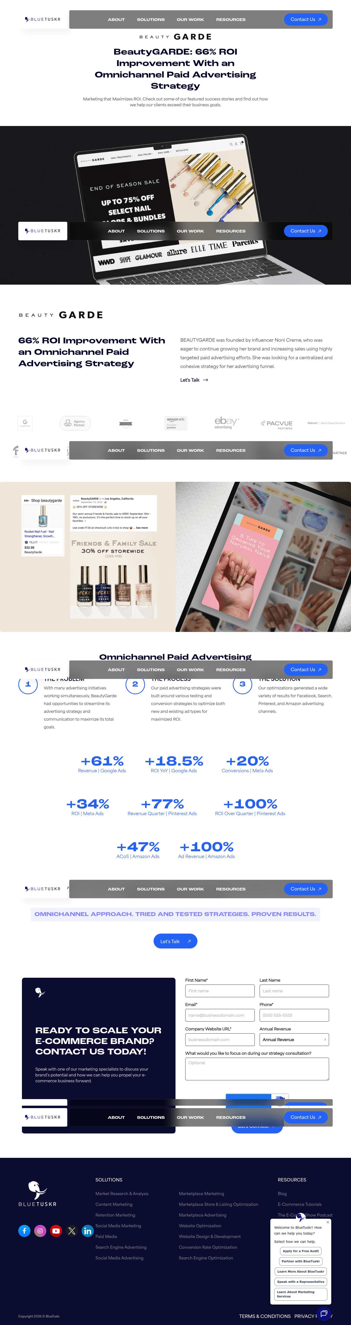 BlueTuskr landing page